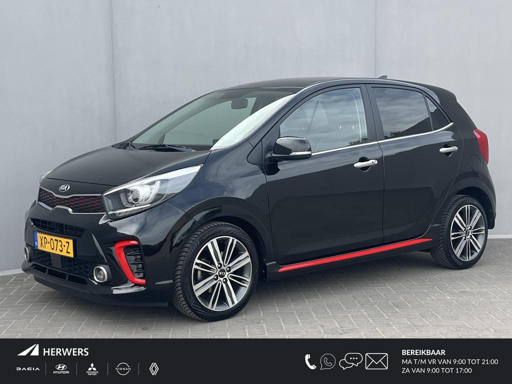 Kia Picanto 1.0 T-GDI 100PK GT-Line / Stoel- en Stuurverwarm, Auto's, Voorwielaandrijving, 101 pk, Gebruikt, Zwart