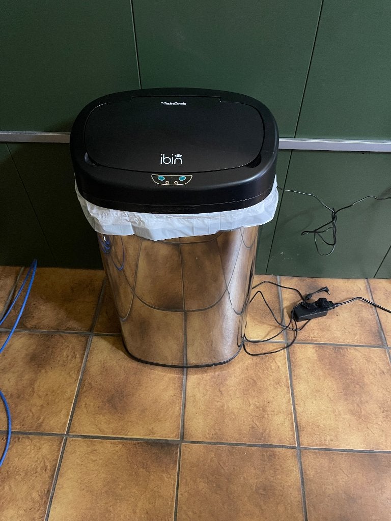 Ibin TurboTronic SB58 Prullenbak met Sensor - 58L Zwart/RVS, 50 – 75, Nieuw, 40 liter of meer, Ophalen of Verzenden