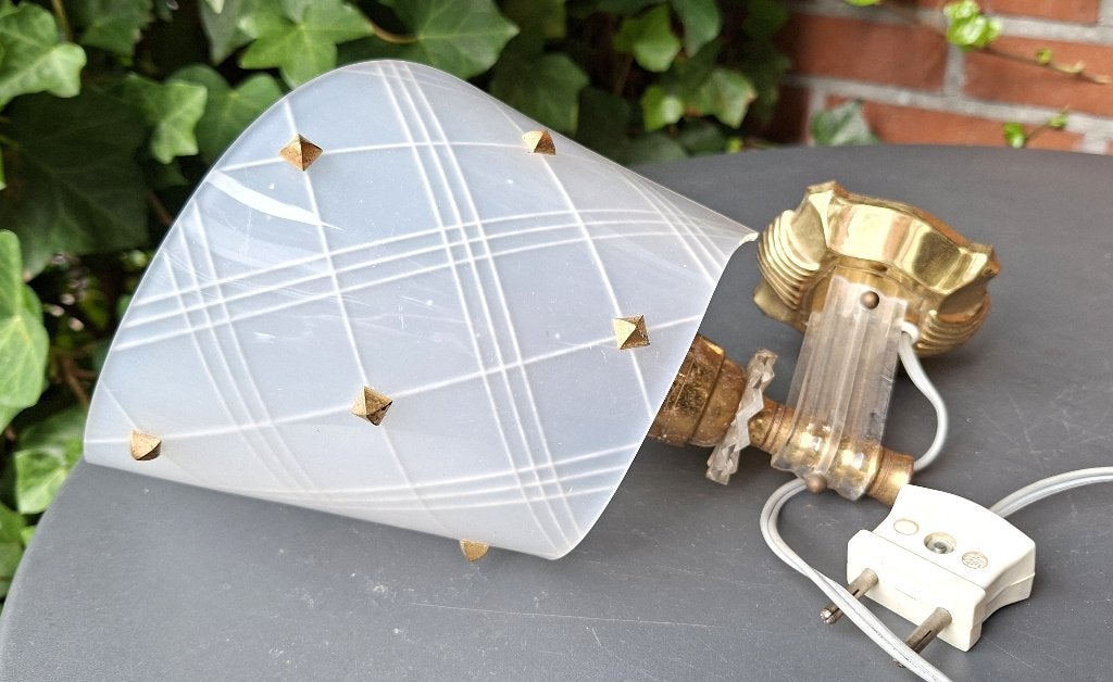 vintage wandlamp -Pierre Guariche design (Rocabilly) 50s, Kunststof, Ophalen of Verzenden, Indirect licht, Wandlamp