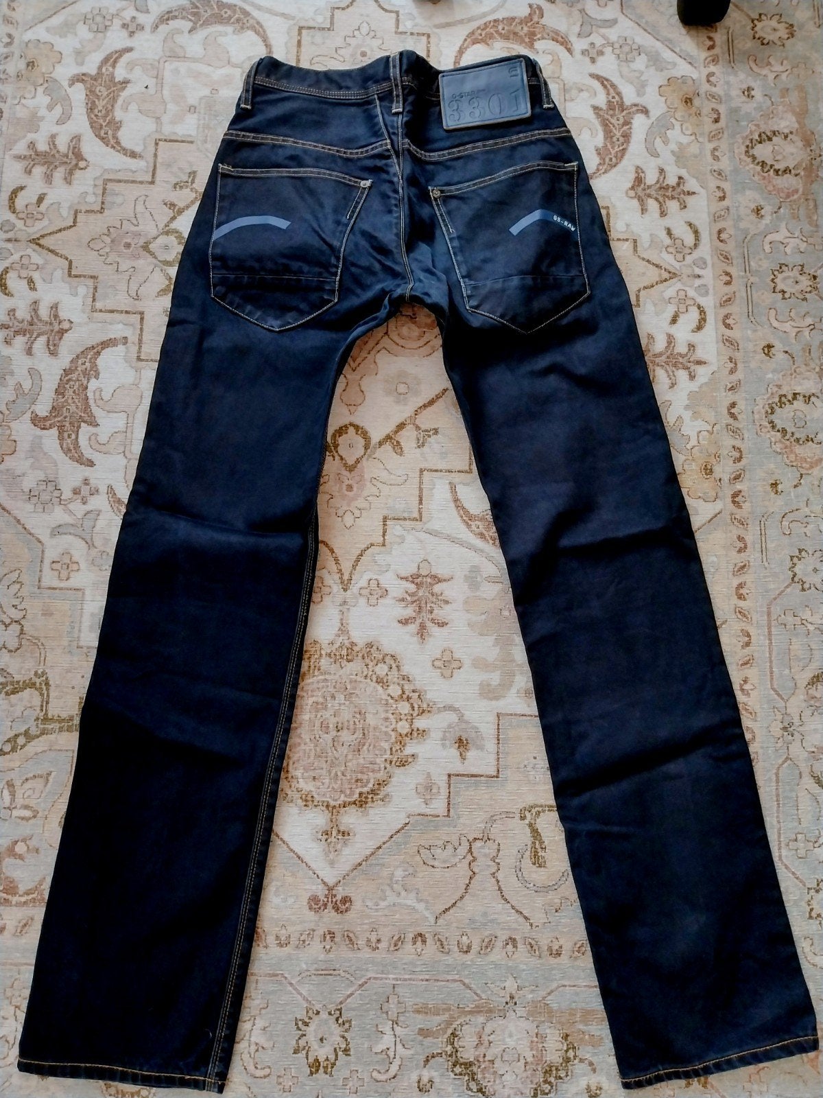 G-Star RAW 3301 Donkerblauwe Jeans - Maat W29 L34, Blauw, W32 (confectie 46) of kleiner, Ophalen of Verzenden, Zo goed als nieuw