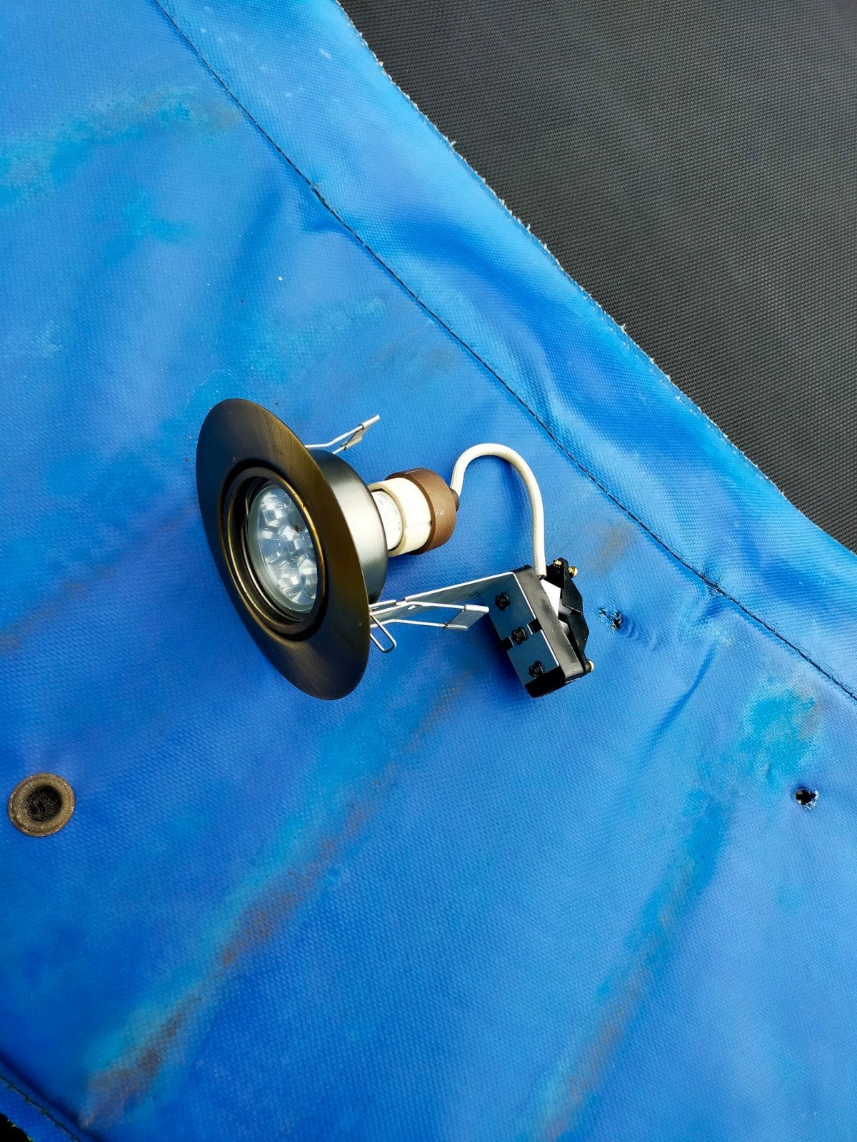 Massive LED inbouwspot - Bronskleurig, Ophalen of Verzenden, Zo goed als nieuw, E27 (groot)