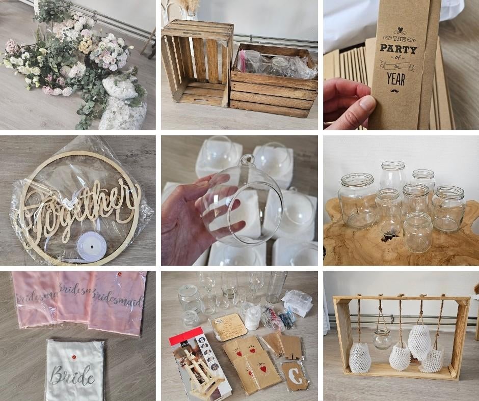 Bruiloft decoratie en spullen, Ophalen
