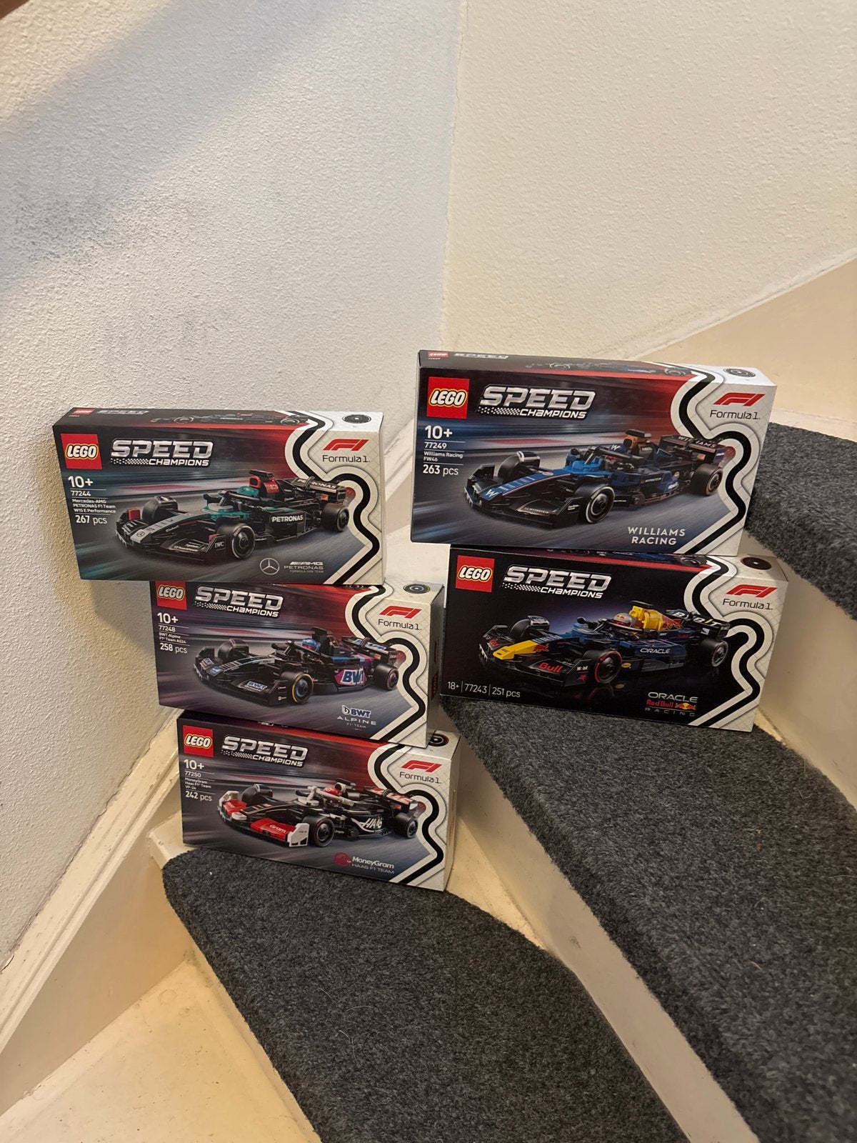LEGO Speed Champions F1-racewagens (5stuks), Lego, Nieuw, Compleet, Complete set