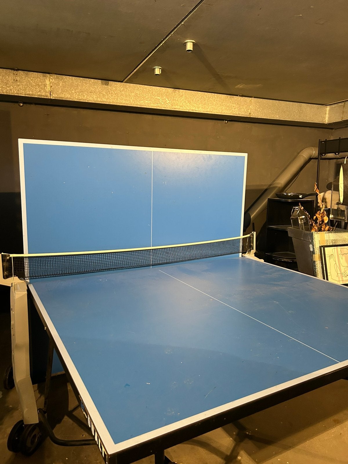 Pingpongtafel, inklapbaar en verrijdbaar, Sport en Fitness, Tafeltennis, Ophalen, Zo goed als nieuw, Overige typen, Verrijdbaar