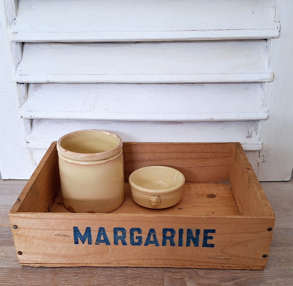 Oud transport kistje voor Margarine, Ophalen of Verzenden
