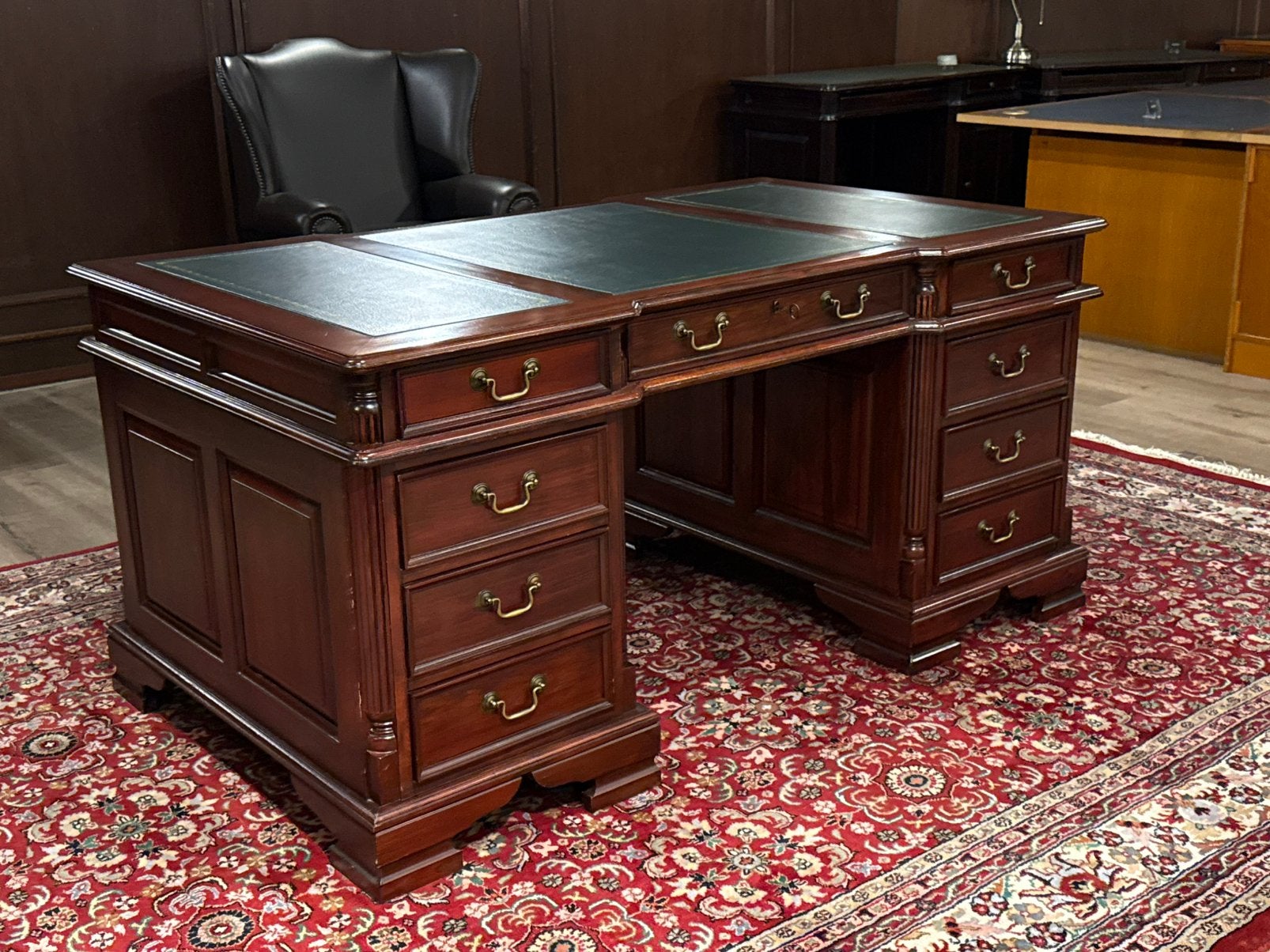 Klassiek Engels bureau #684, Overige typen, Hout, 93 cm, Bruin