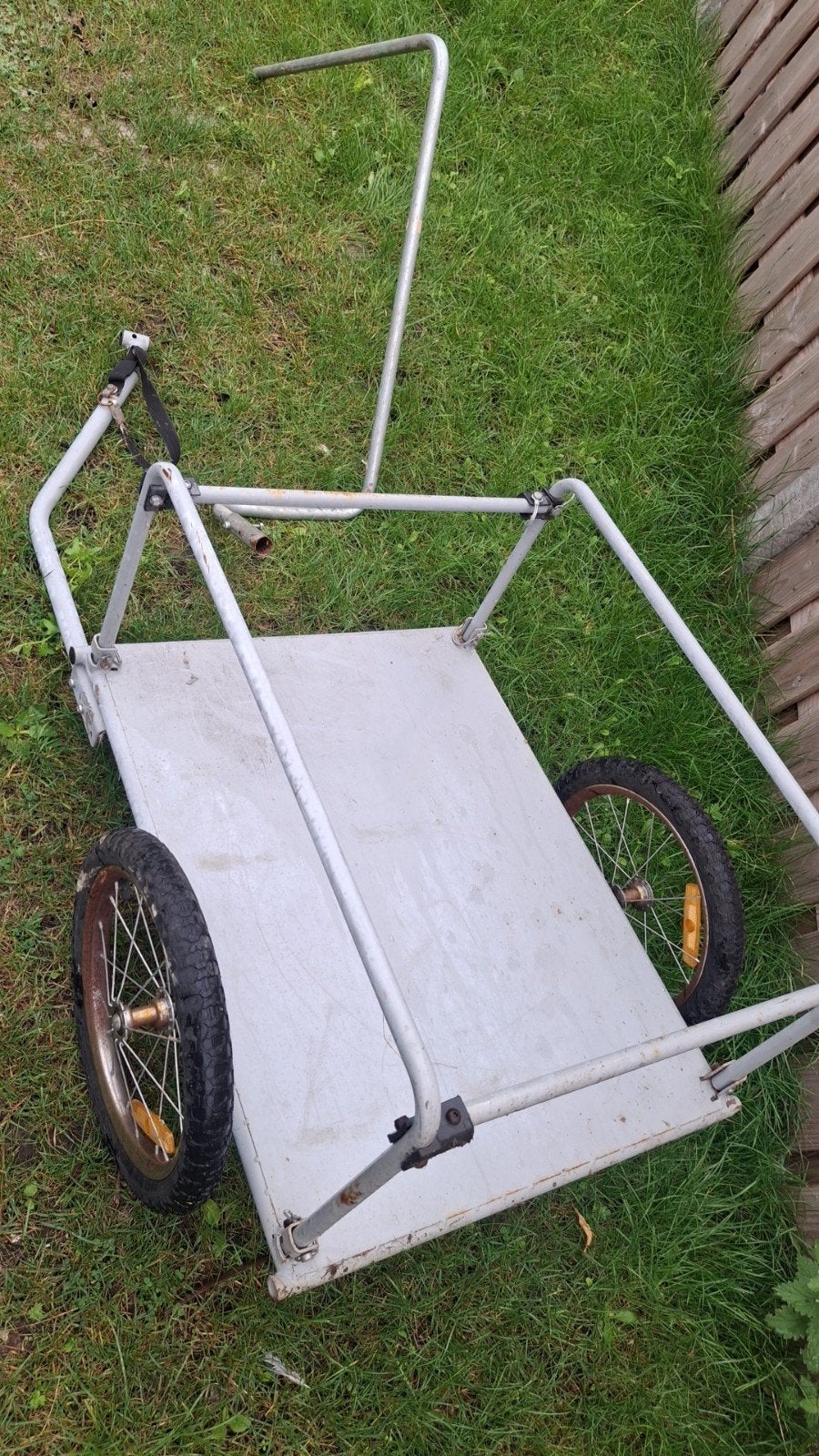 Handige Fietskar / Viskar met Dubbele Bevestiging, Fietsen en Brommers, Fietsaccessoires | Aanhangers en Karren, Ophalen, Gebruikt