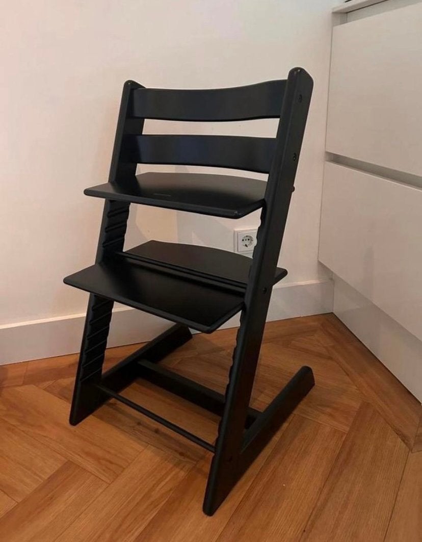 Stokke Tripp Trapp | Zwart | Nieuw model | Topstaat | 2 x, Ophalen, Zo goed als nieuw, Meegroeistoel