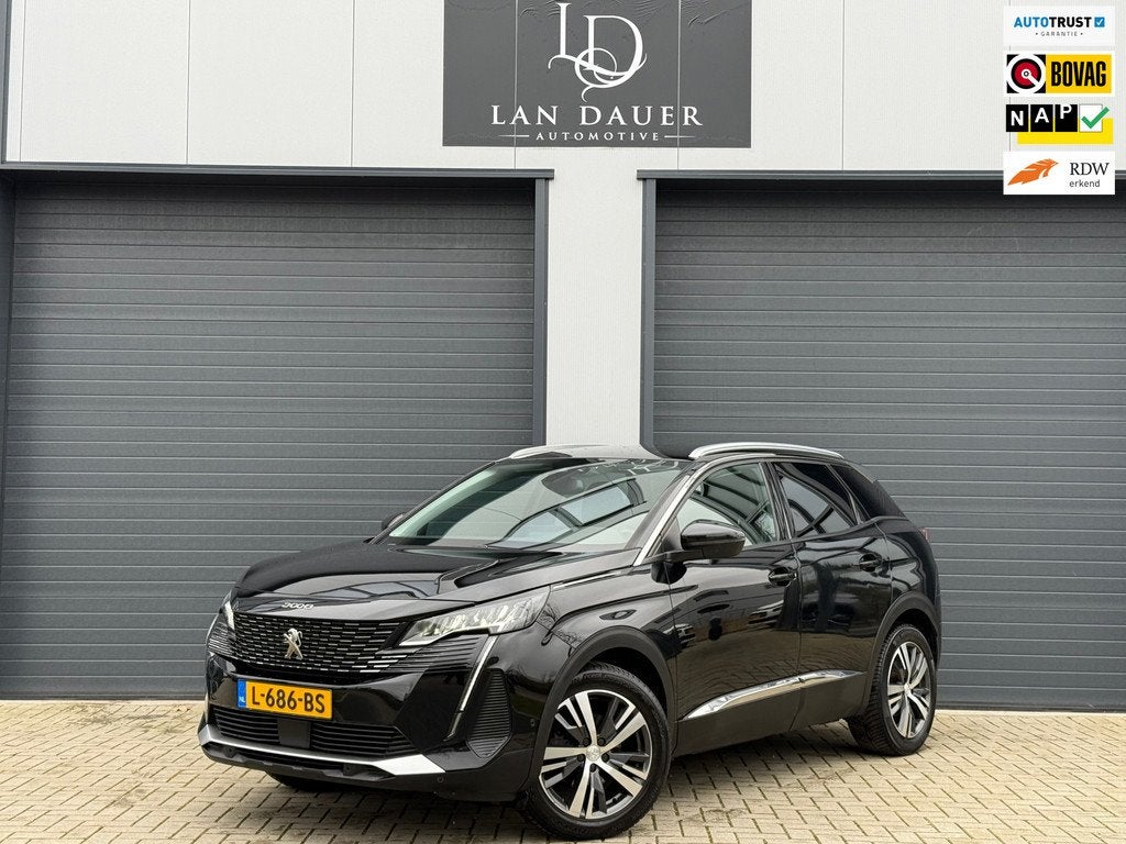 Peugeot 3008 1.2 BTW-AUTO Premium / NAP / TREKHAAK / OH, Gebruikt, 1199 cc, Leder en Stof, Zwart
