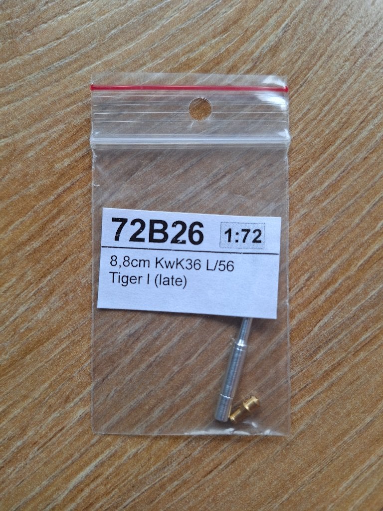 1:72 1/72 RB Model 72B26 8,8cm KwK36 L/56 Tiger I (Late), Overige merken, Ophalen of Verzenden, Zo goed als nieuw, Tank