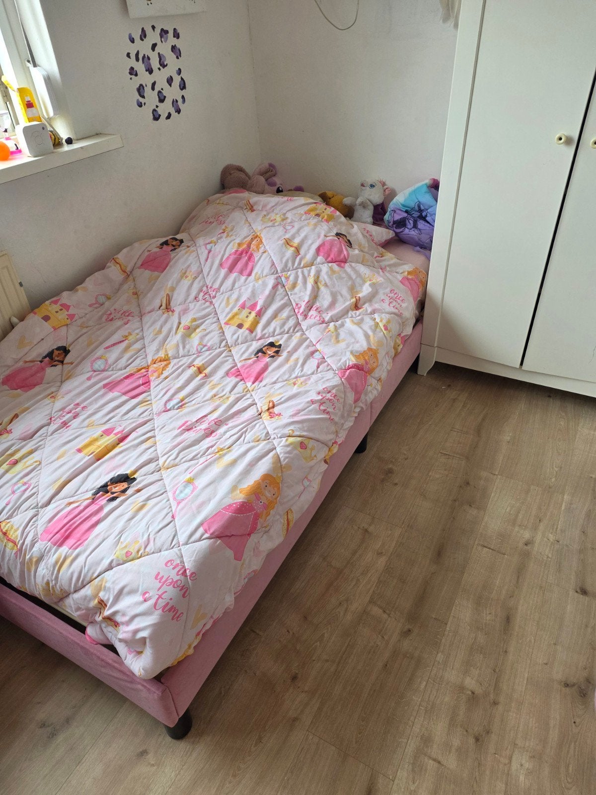 2 roze bedden, Ophalen, 90 cm, Zo goed als nieuw, 200 cm