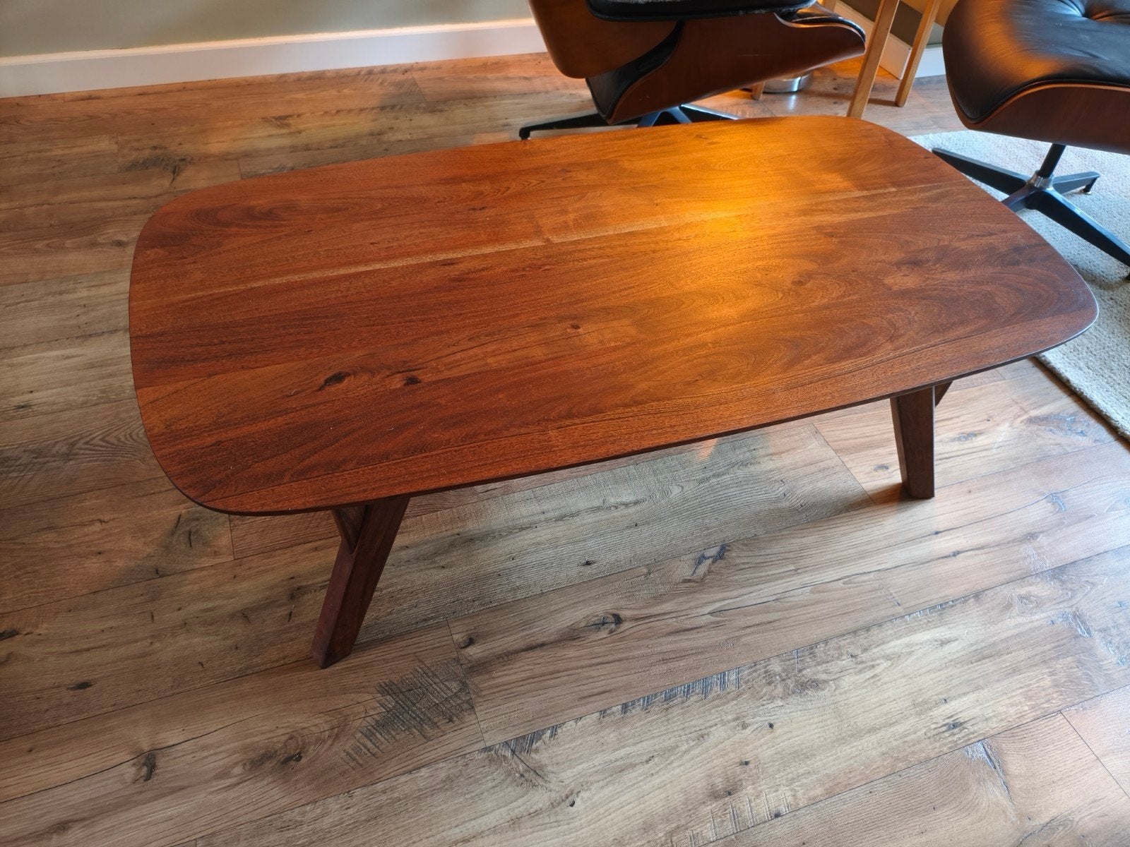Prachtige salontafel van acaciahout, Huis en Inrichting, Tafels | Salontafels, Ophalen, Rechthoekig, 100 tot 150 cm, 50 tot 100 cm