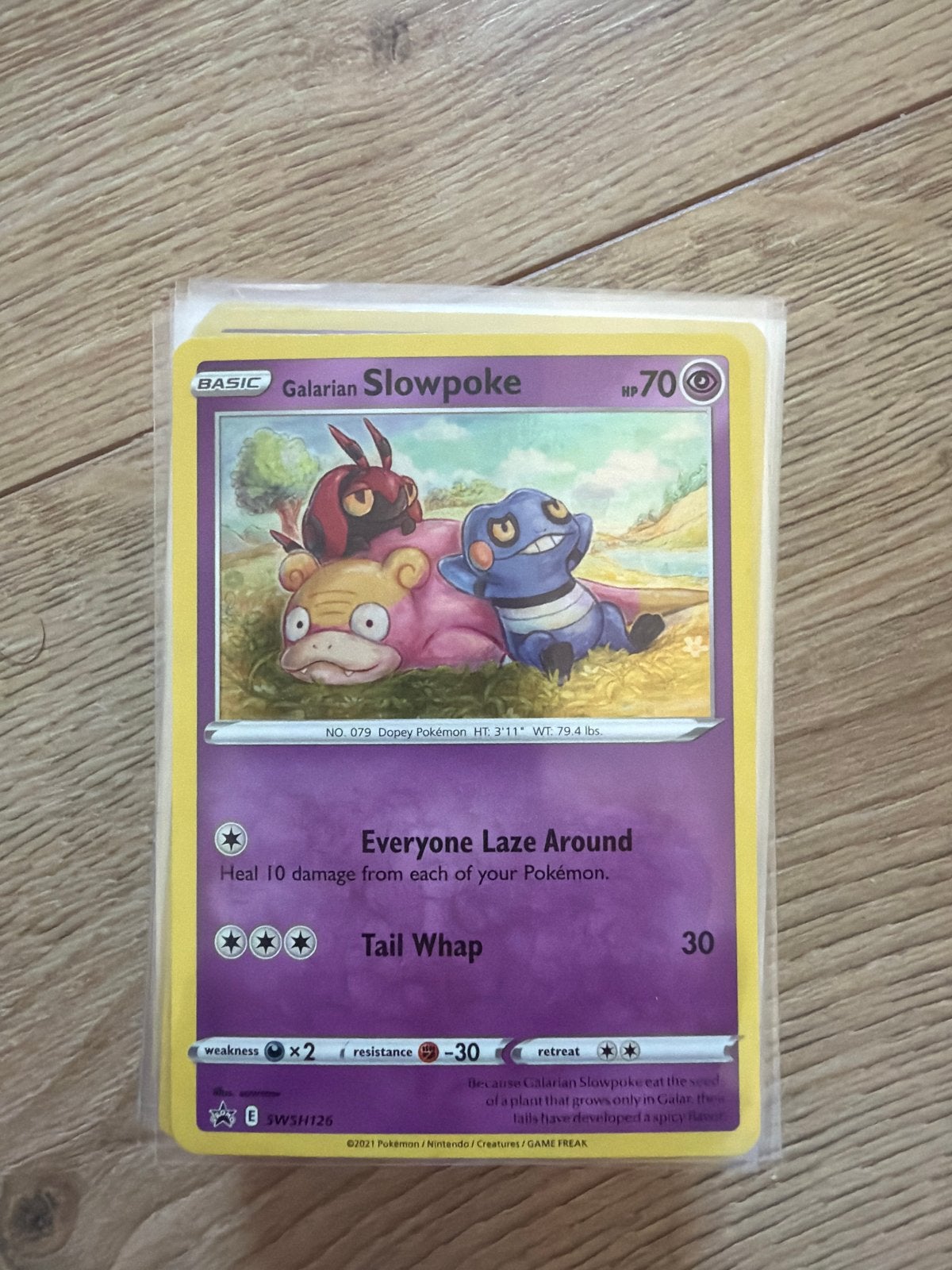 Pokémon Kaart: 90x Galarian Slowpoke (SWSH126) - NM, Ophalen of Verzenden, Zo goed als nieuw, Losse kaart