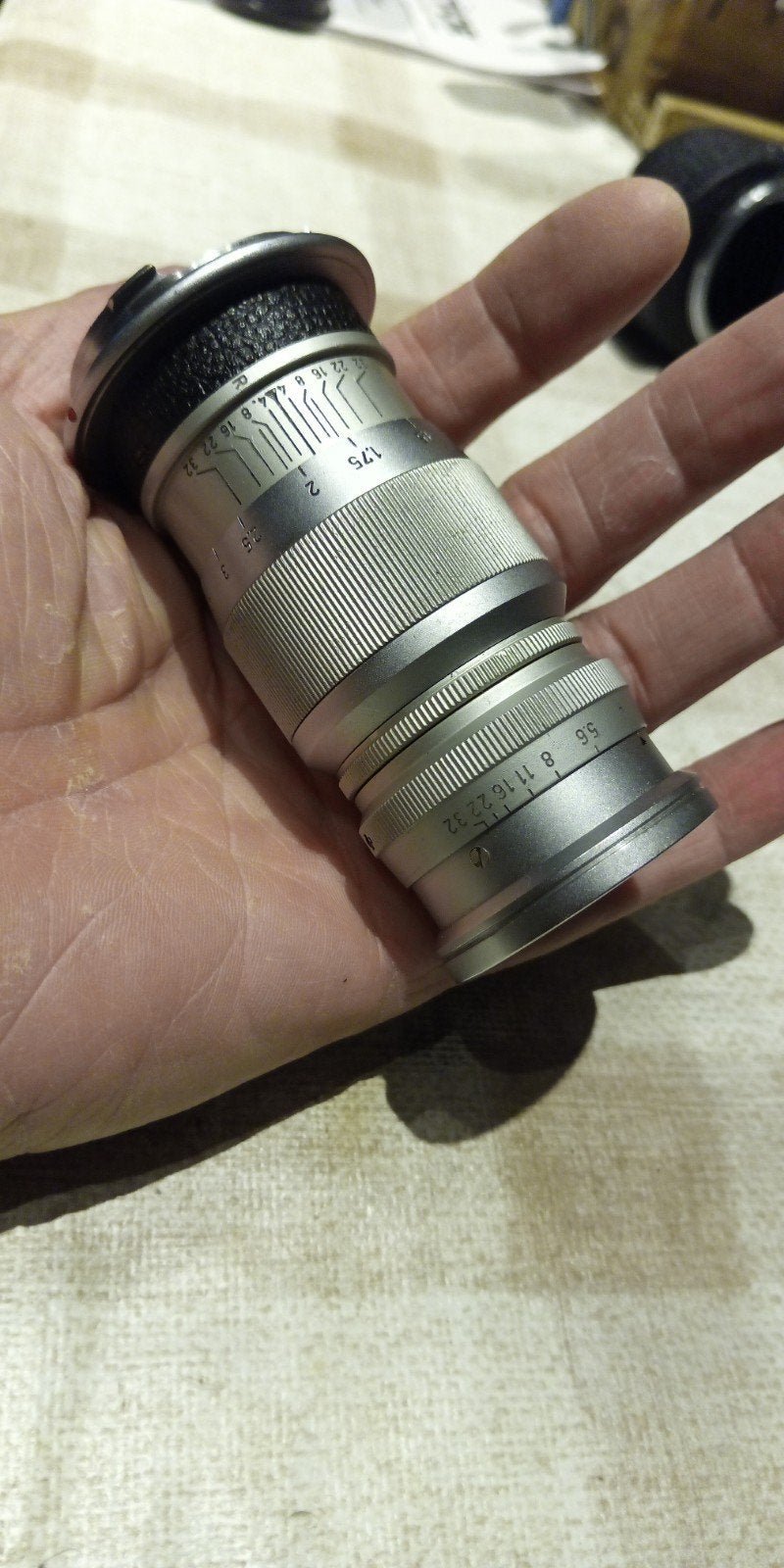 Leica Elmar f=9cm 1:4 lens voor M2 M3 M4 camera's, Gebruikt, Leica, Leica M-mount, Handmatige focus
