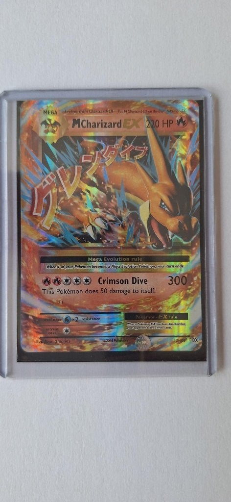 Pokémon Charizard EX Rule, Ophalen of Verzenden, Zo goed als nieuw, Losse kaart, Foil