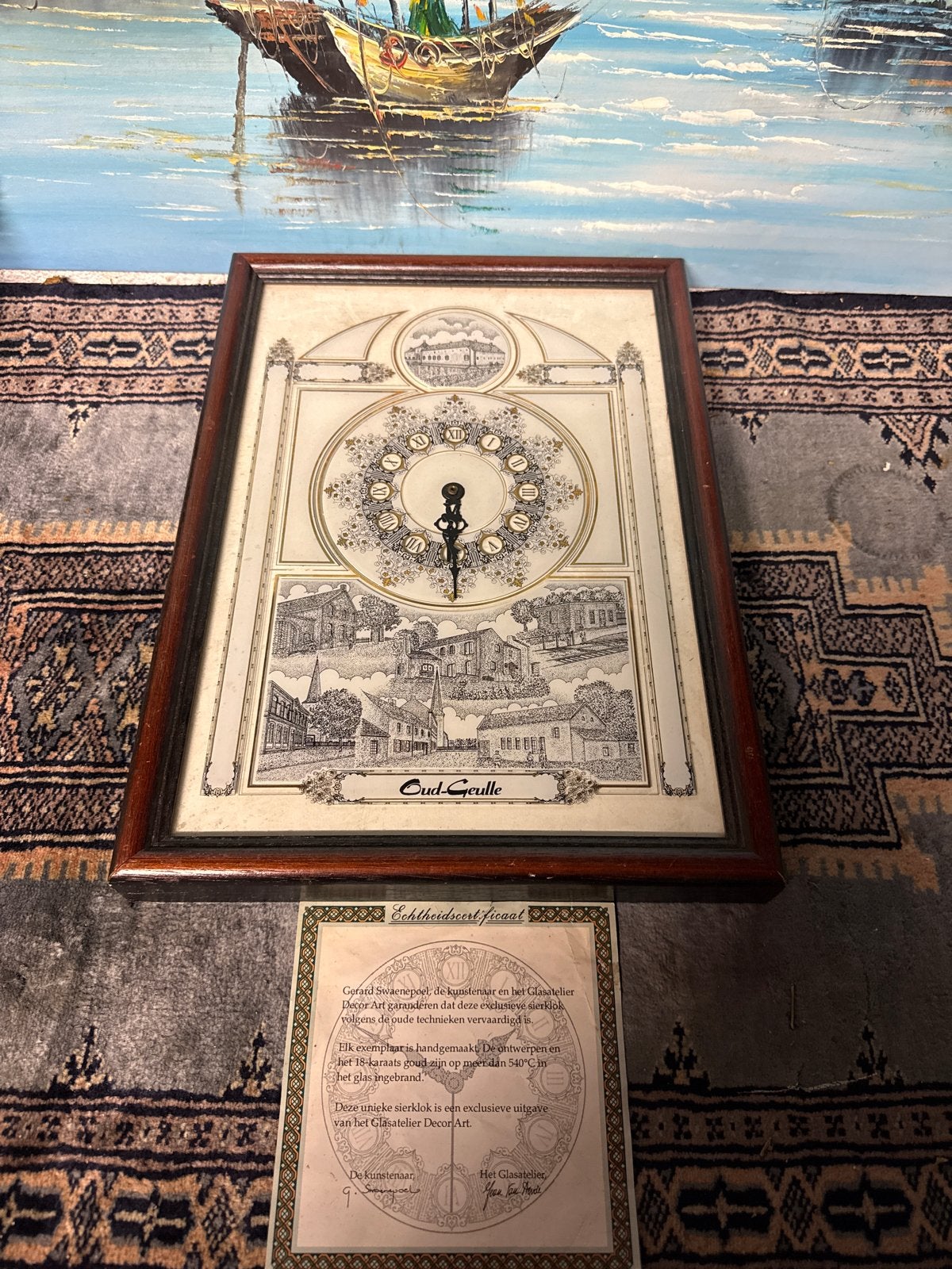 Unieke Wandklok "Oud Geulle" met Certificaat, Ophalen of Verzenden