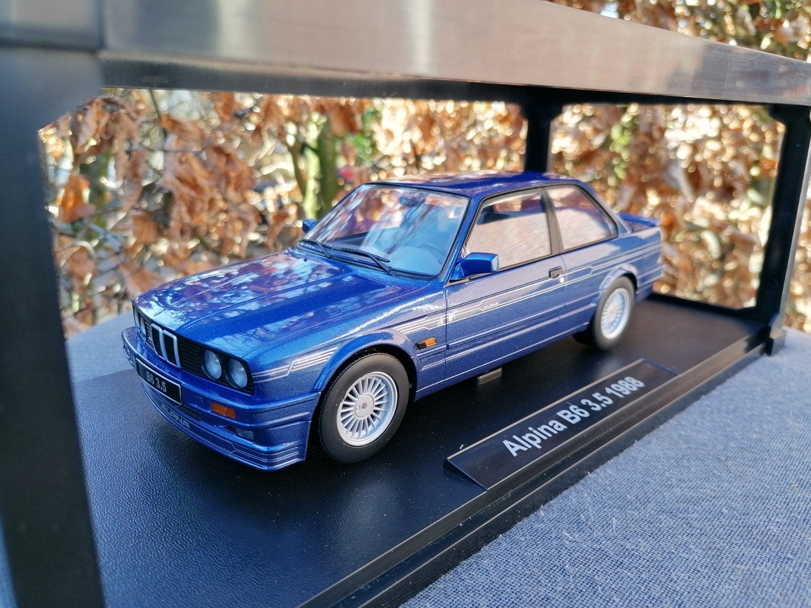 1:18 BMW Alpina B6 3.5 (E30) 1988 Blauw metallic KK Scale, Ophalen of Verzenden, Nieuw, Auto, Overige merken