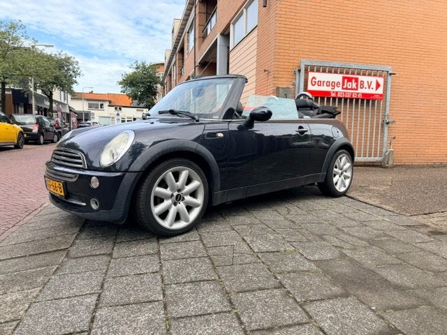 Mini Mini 1.6 16V ONE CABRIO, Auto's, Mini, Gebruikt, Zwart, 4 cilinders, Cabriolet