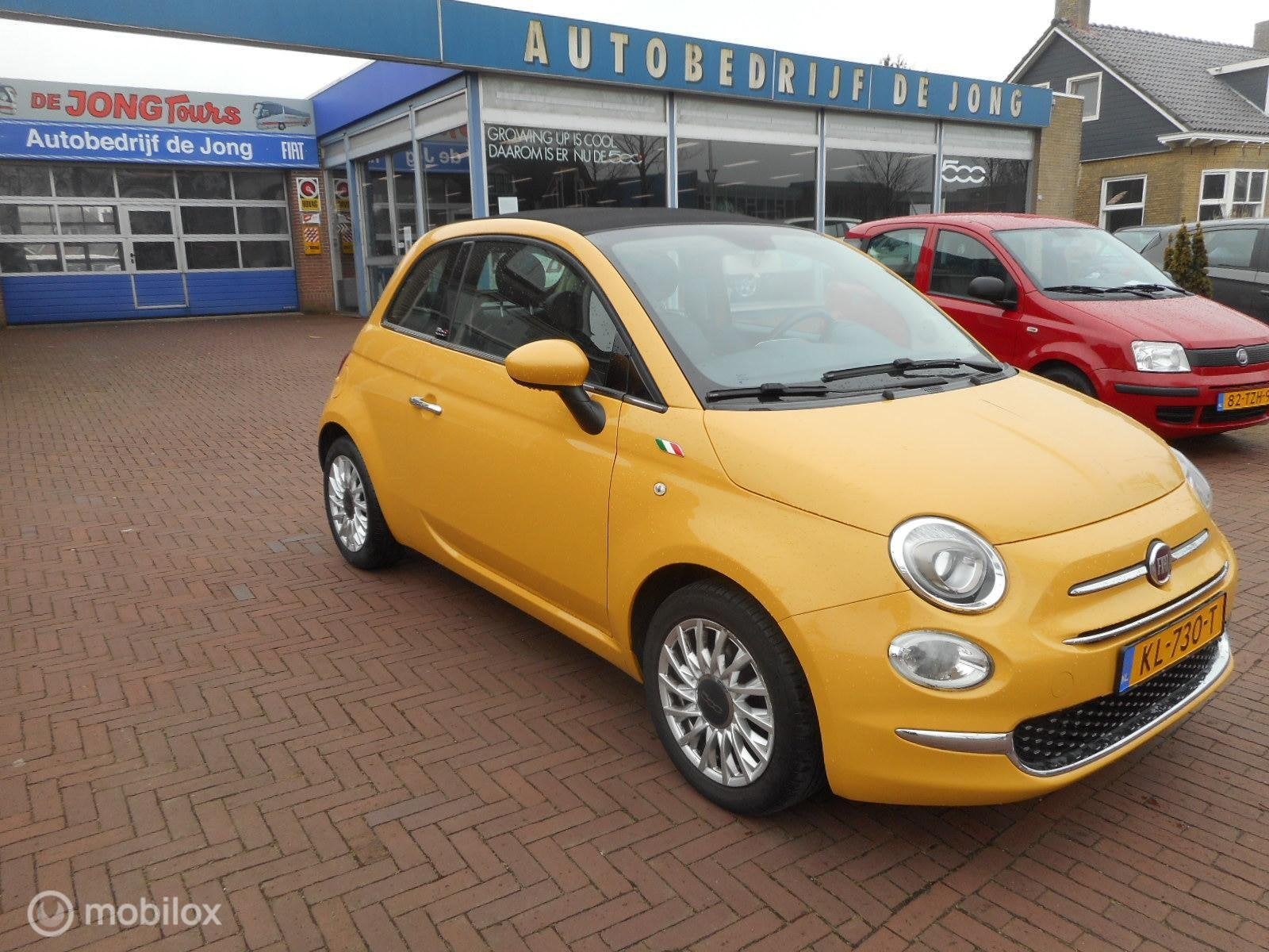 Fiat 500Cabrio TwinAir Turbo 80 Lounge NAVI+LEER+SPORTSTOELE, Auto's, Fiat, Gebruikt, Bedrijf, Handgeschakeld, 26 km/l