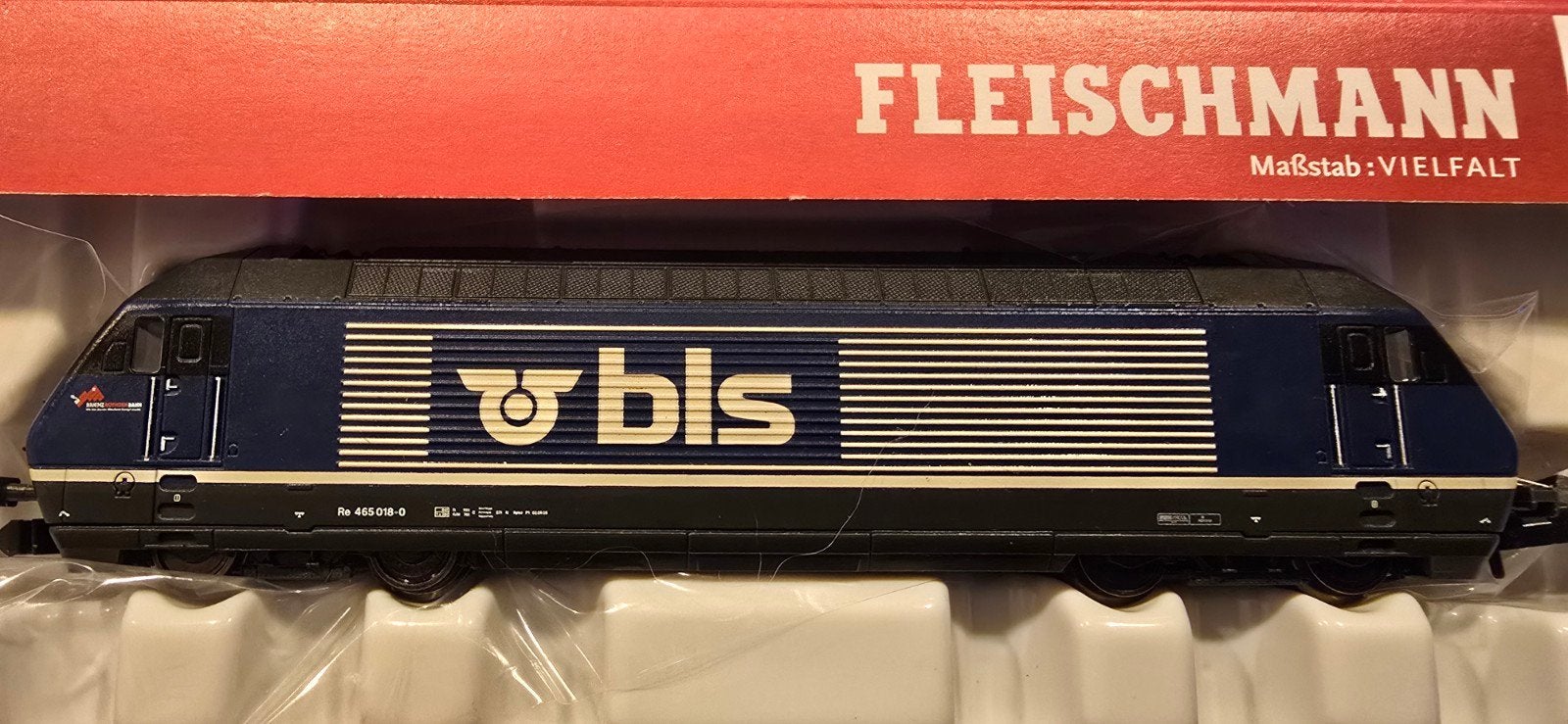 fleischmann 731304 Re465 BLS blauw dcc digitaal top ovp!, Fleischmann, Ophalen of Verzenden, Zo goed als nieuw, Gelijkstroom