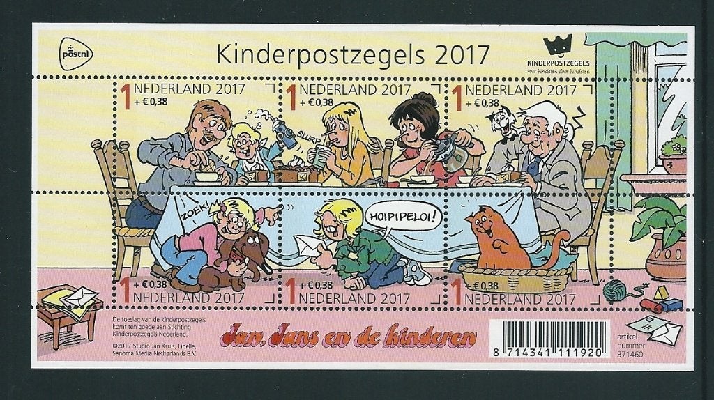 Velletje kinderzegels 2017 , no 3586, Postfris, Postzegels en Munten, Postzegels | Nederland, Ophalen of Verzenden, Postfris
