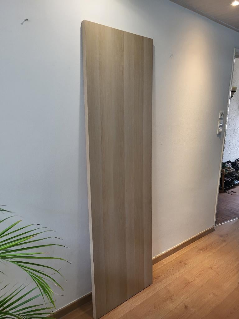 Bureau / tafel IKEA Lagkapten blad(200x60) met Adils poten, Ophalen, Gebruikt, In hoogte verstelbaar, Bruin