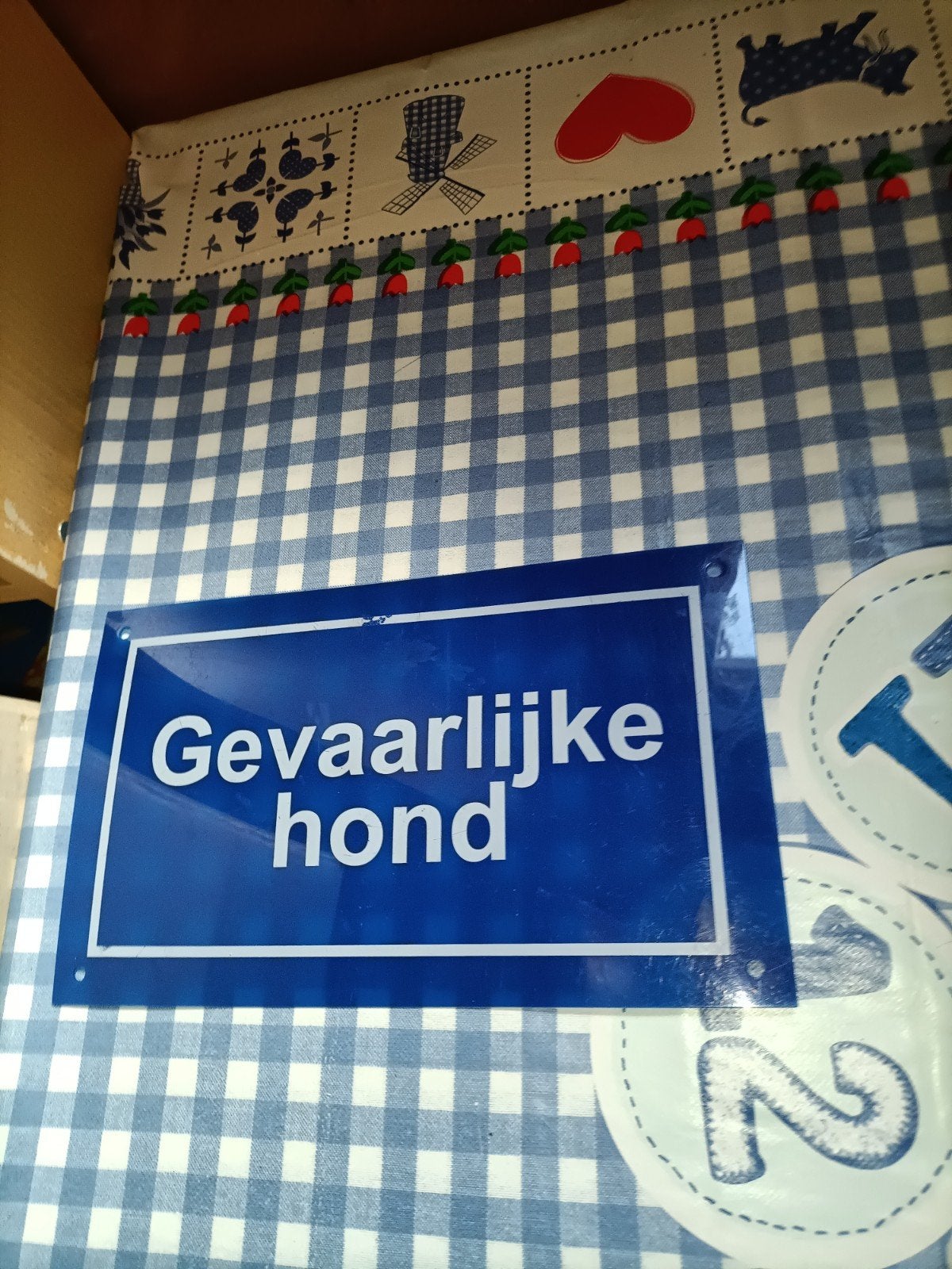 Bordje Gevaarlijke hond, Ophalen of Verzenden