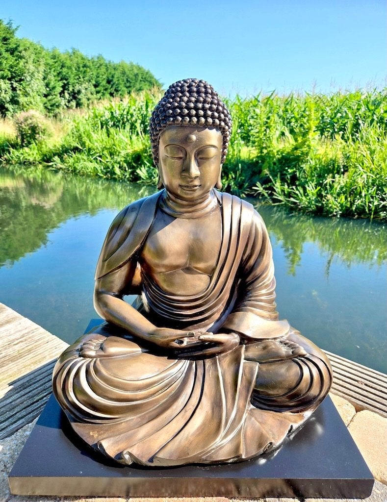 KAMAKURA BOEDDHA BEELD BRONS 58 CM (24,5 KG)!, Ophalen, Handgemaakt, Zo goed als nieuw, Overige kleuren