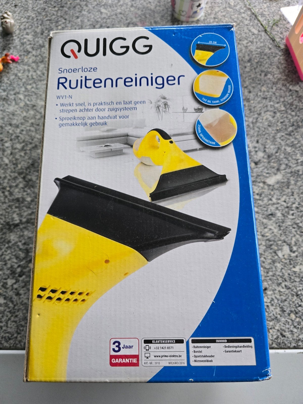 QUIGG Snoerloze Ruitenreiniger WV1-N - Nieuw in doos, Ophalen of Verzenden, Raamwisser of Trekker