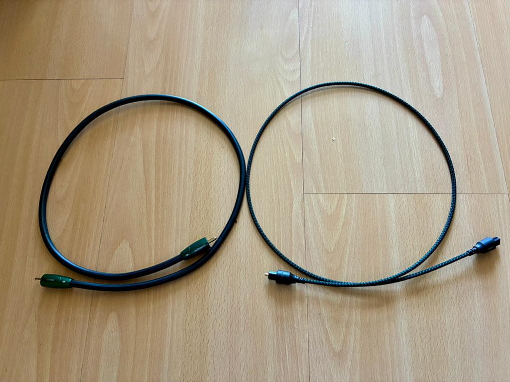 Audioquest forest optisch en coax rca digitale kabels 0,75cm, Ophalen of Verzenden, Zo goed als nieuw, Minder dan 2 meter, Overige kabels