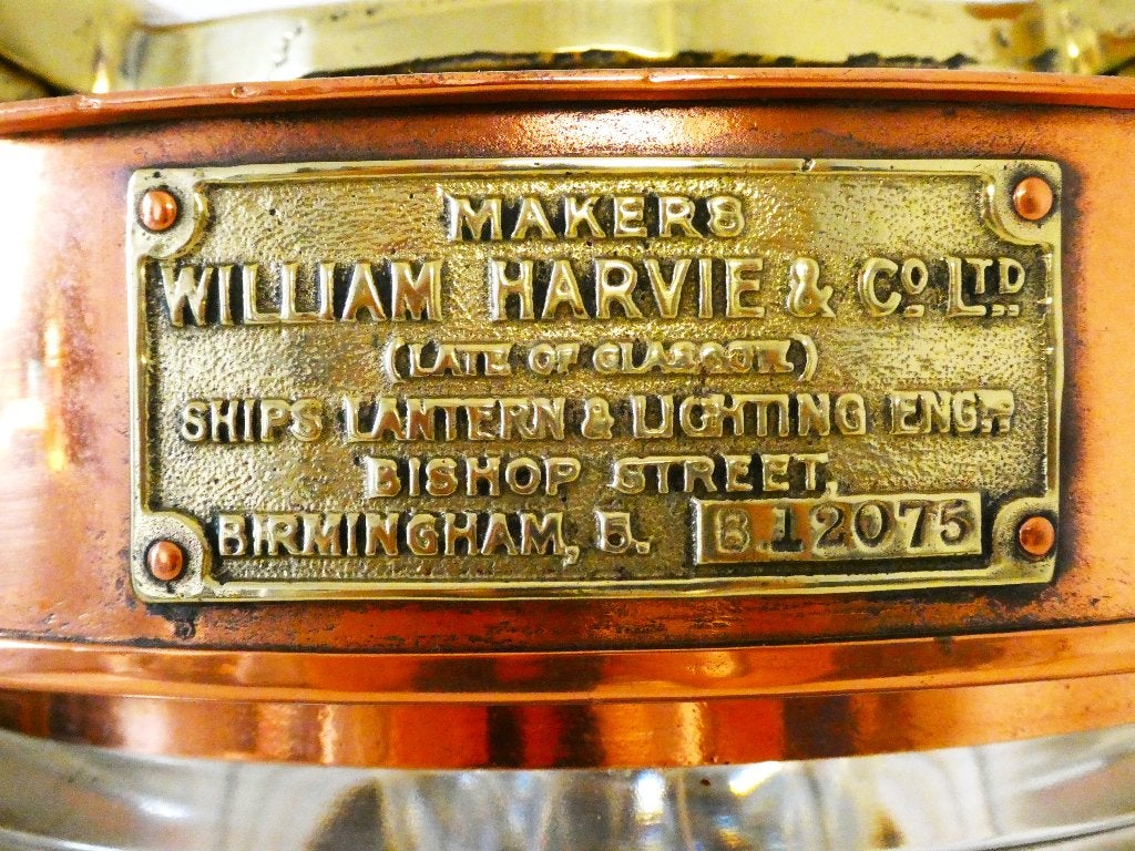 Antieke Scheepslamp Ankerlicht William Harvie & Co Ltd., Antiek en Kunst, Ophalen of Verzenden