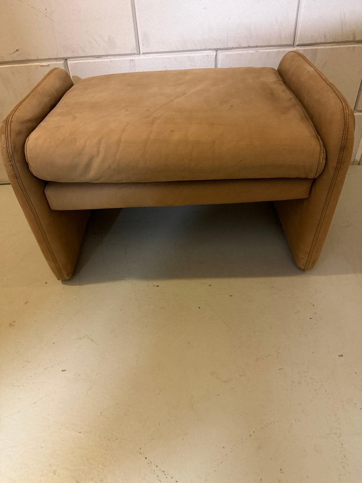 Leolux Leren Hocker, Ophalen, Gebruikt, 50 tot 75 cm, Leer