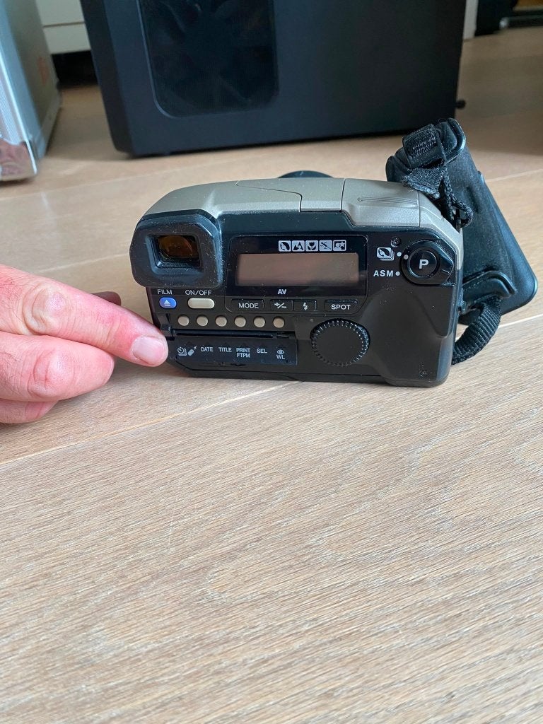 Minolta Vectis S-1 APS-set – 3 lenzen, Ophalen of Verzenden, Gebruikt, Spiegelreflex, Minolta