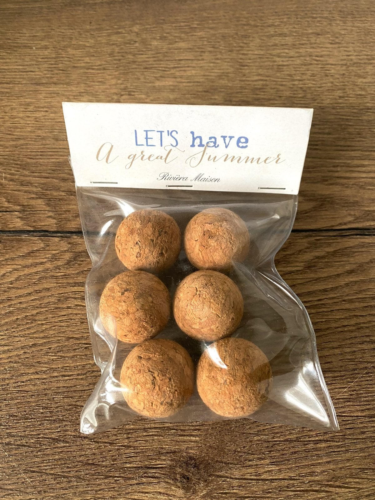Riviera Maison Vermont Kurk Decoratie Ballen (6 stuks), Huis en Inrichting, Woonaccessoires | Overige, Nieuw, Ophalen of Verzenden