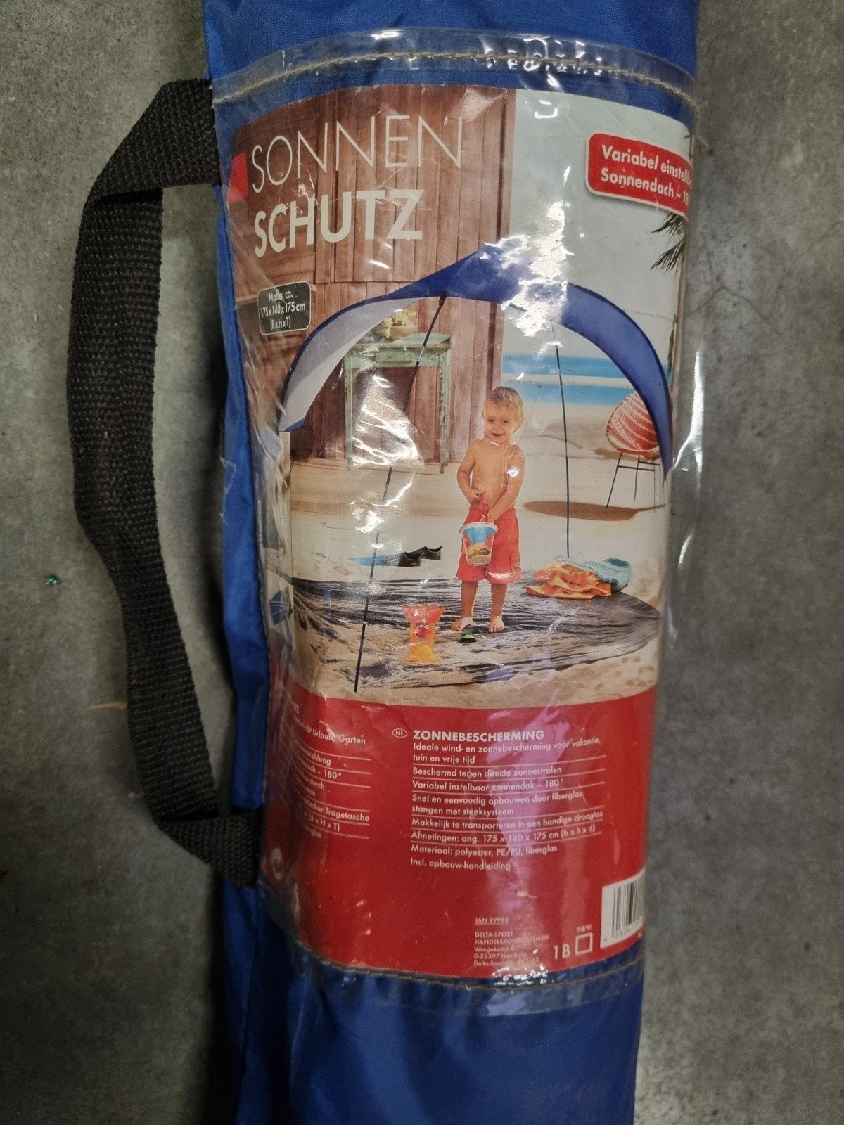 Zonnescherm 175 cm x 140 cm x 175 cm., Ophalen of Verzenden, Zo goed als nieuw, Overige typen