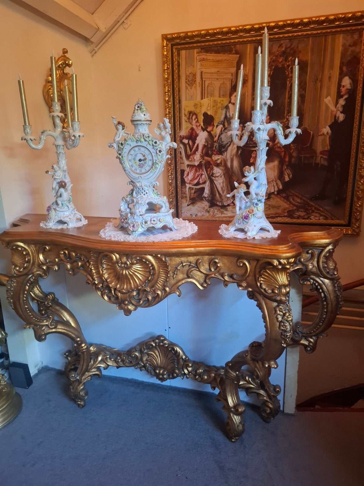 groote barok sidetabel, Ophalen, Kunststof, Gebruikt, Barok