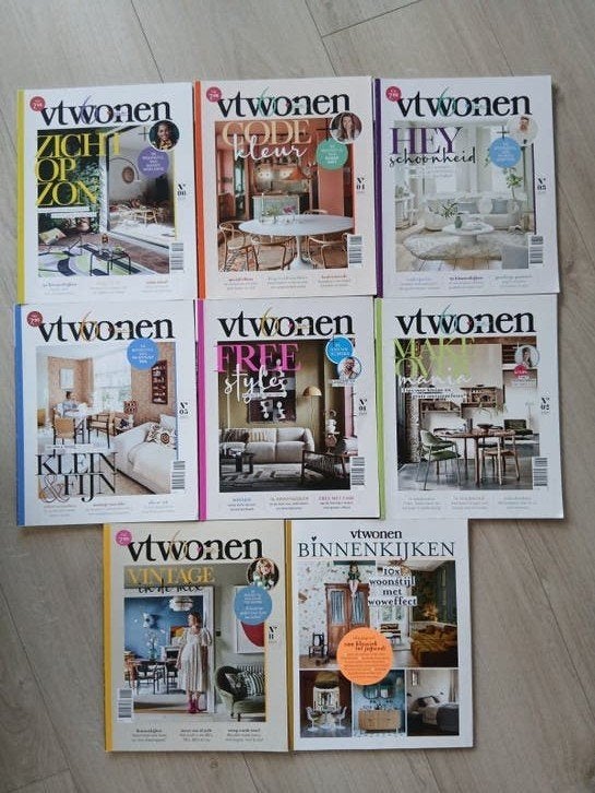 8 Stuks VT WONEN woontijdschriften uit 2024 nu samen €12,50, Boeken, Ophalen of Verzenden, Gelezen, Damesbladen