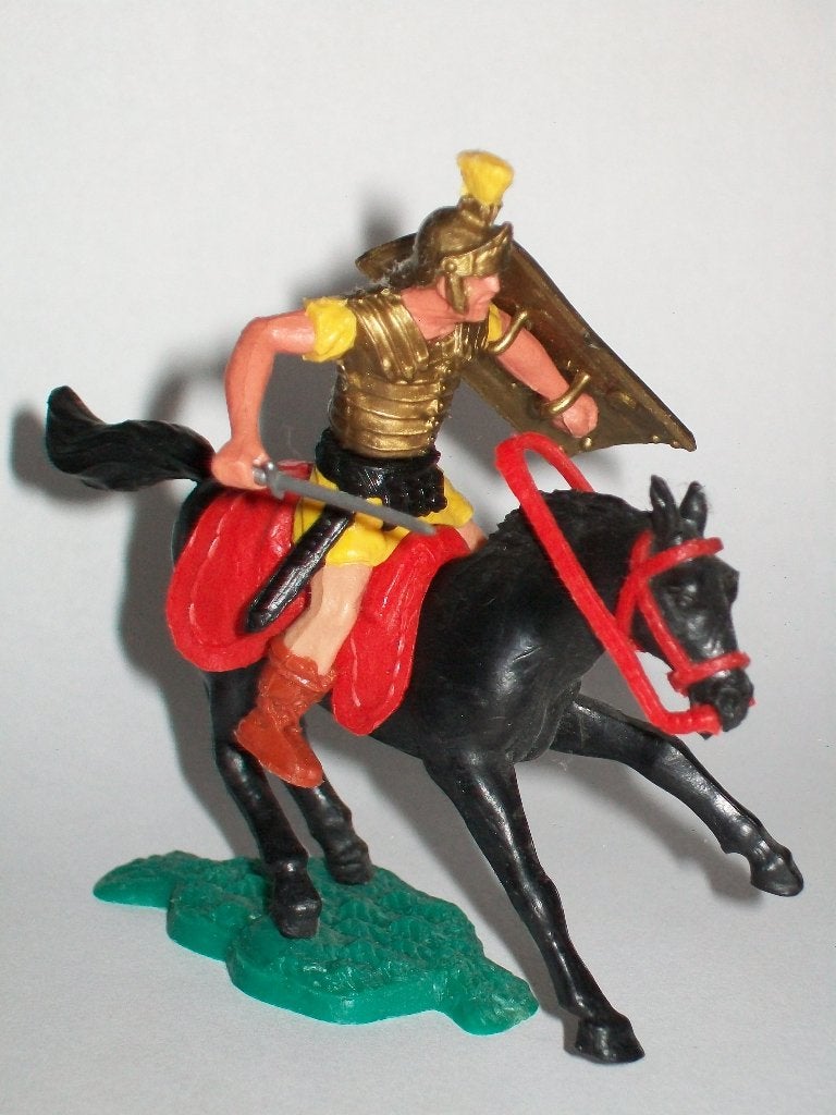 Timpo Toys Romein op paard met schild en zwaard jaren 60, Verzamelen, Ophalen of Verzenden, Zo goed als nieuw