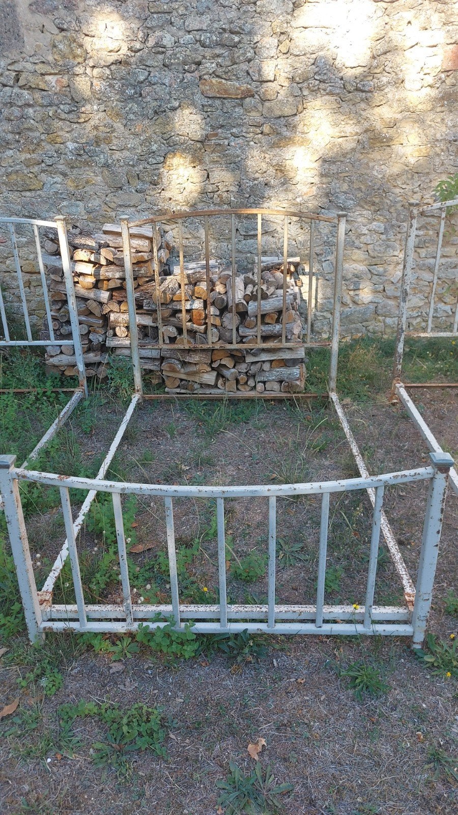 vintage Franse metalen bedframes, Antiek en Kunst, Ophalen