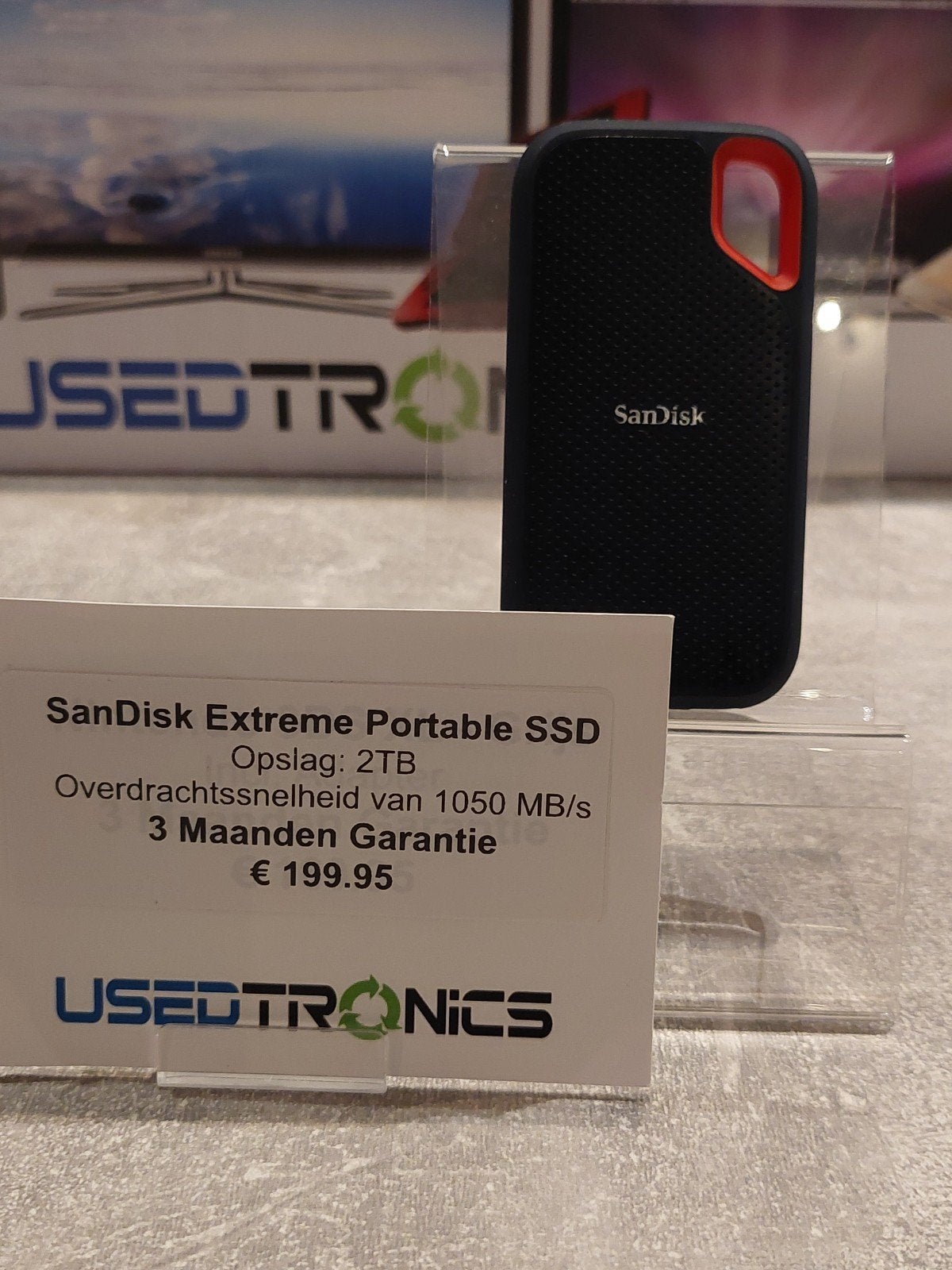 SanDisk Extreme Portable SSD 2TB - Snelle Externe Opslag, Computers en Software, 2TB, Server, SSD, Zo goed als nieuw