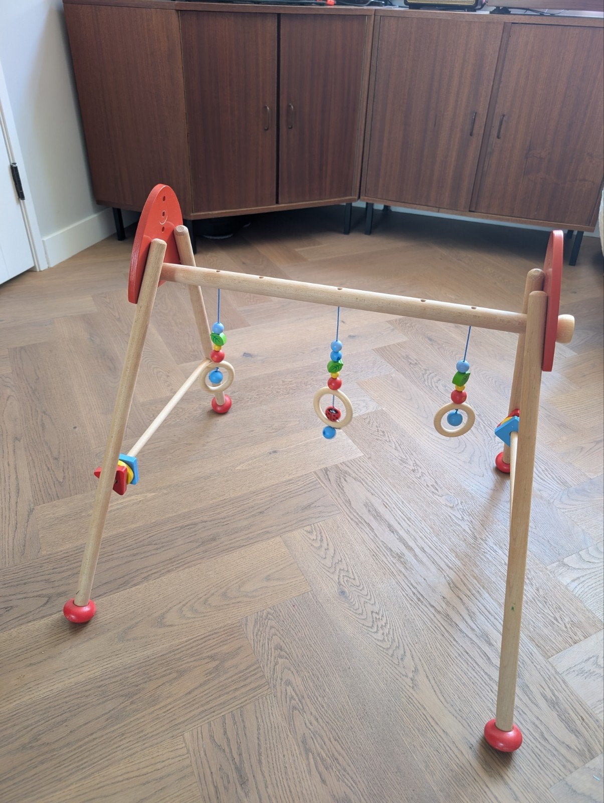 Heimess Babygym - Houten Speelboog met Speeltjes, Kinderen en Baby's, Speelgoed | Babyspeelgoed, Ophalen of Verzenden, Gebruikt