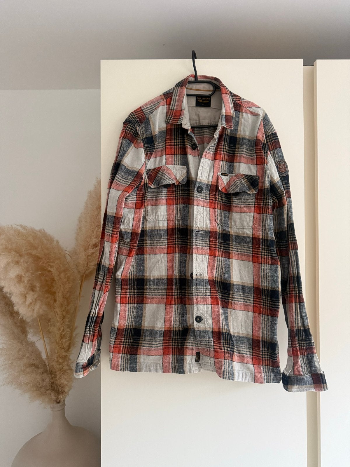 PME Legend Blouse Maat XXL - Geruit Overhemd, Kleding | Heren, Ophalen of Verzenden, Zo goed als nieuw, Rood, Overige halswijdtes