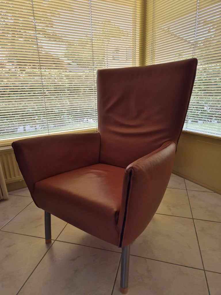 Foxx fauteuil - kleur : rustical Mandarijn, Huis en Inrichting, Ophalen, Gebruikt, Hout, 75 tot 100 cm