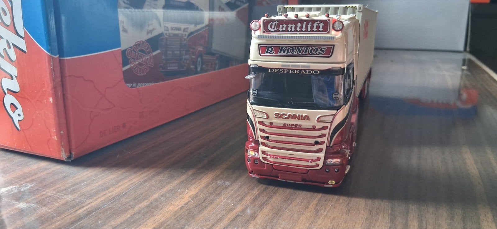 Tekno Scania Contos, Hobby en Vrije tijd, Modelauto's | 1:50, Ophalen, Zo goed als nieuw, Bus of Vrachtwagen, Tekno