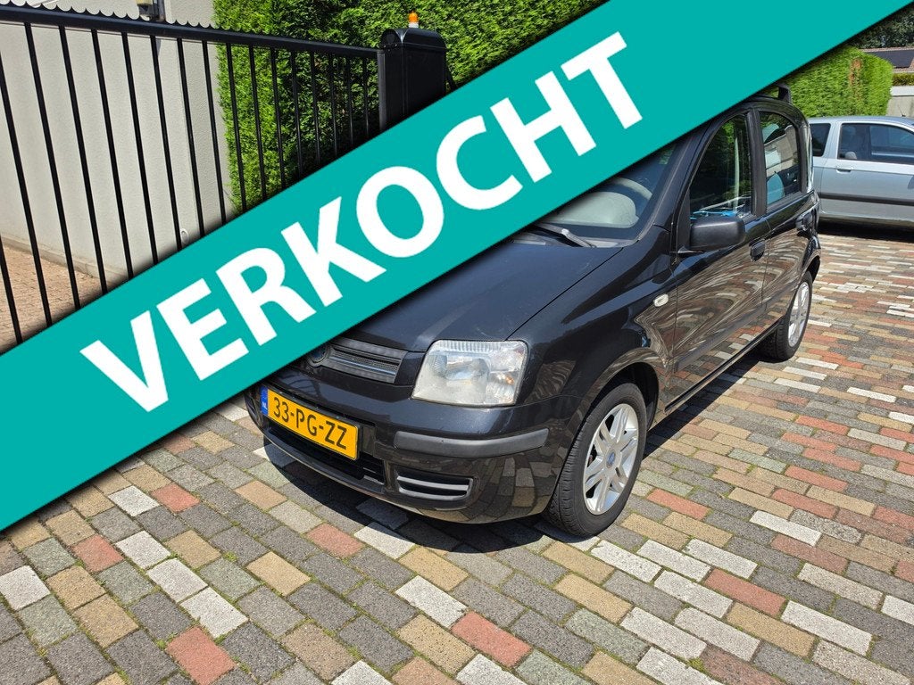 Fiat Panda 1.2 Emotion 2004 Clima Lm Velgen Nw Apk, Voorwielaandrijving, Gebruikt, Automatische klimaatregeling, Zwart