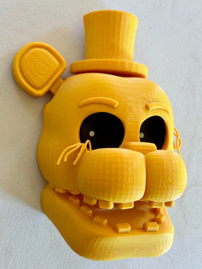 Golden freddy masker / hoofd FNAF, Ophalen of Verzenden, Zo goed als nieuw, Hengelo ov, 3demandstudios@gmail.com