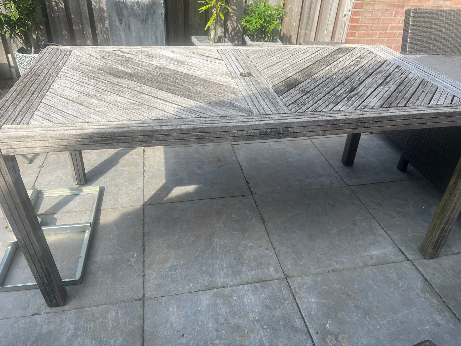 hardhouten tafel 90x170 cm, Ophalen, Gebruikt, Rechthoekig, Hout