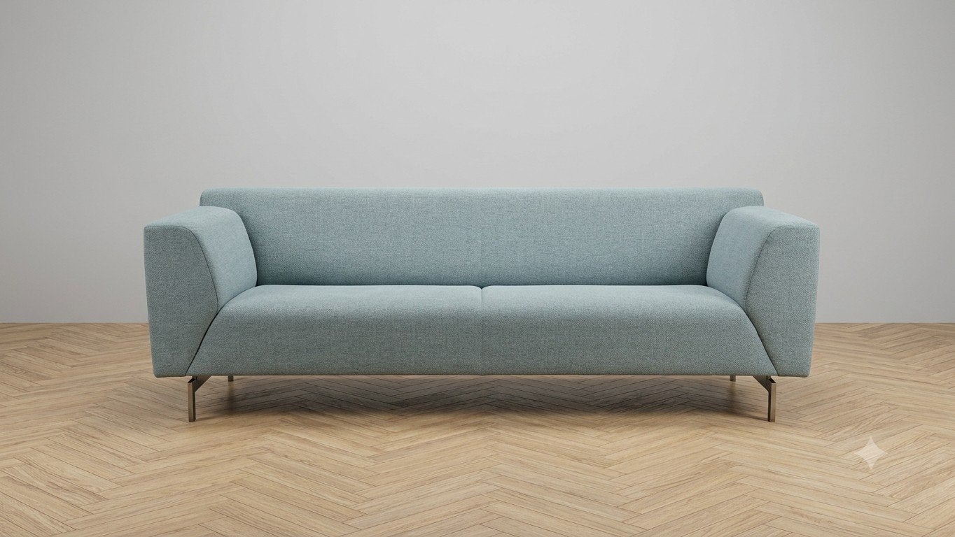 Rolf Benz 318 Linea | 3 zitsbank | Blauw, Gebruikt, Info@andriesign.nl, Driepersoons, 75 tot 100 cm