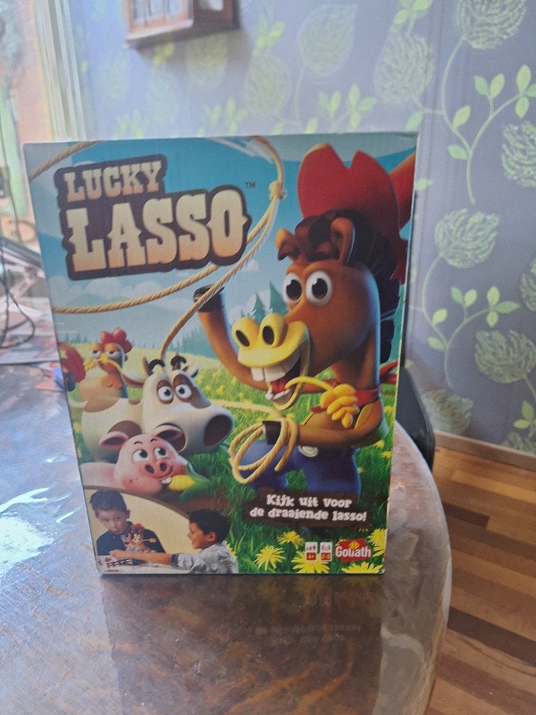 Lucky lasso spel, Drie of vier spelers, Ophalen, Zo goed als nieuw, Goliath