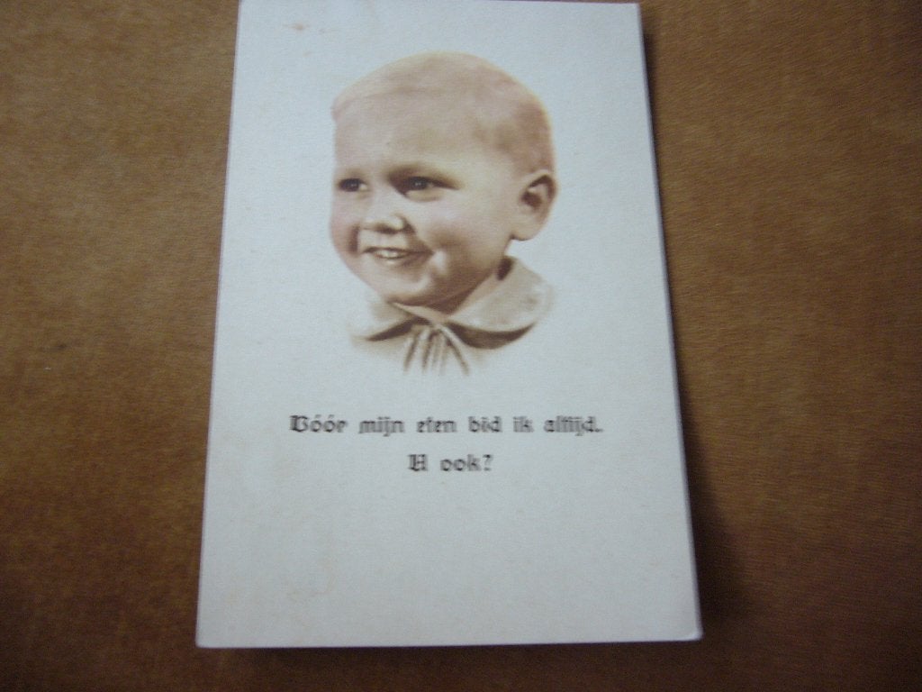 JONGEN  =  VOOR MIJN ETEN BID IK ALTIJD U OOK, Verzamelen, Verzenden, Voor 1920, Ongelopen, Kinderen